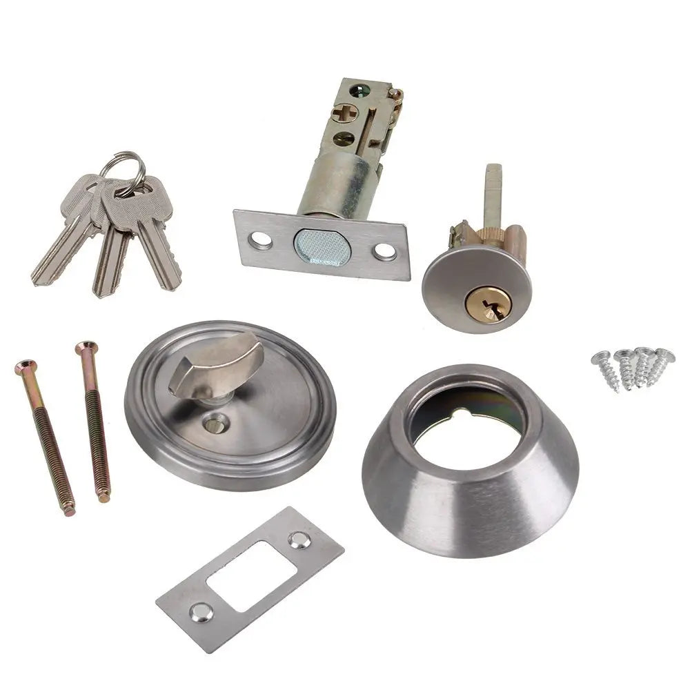 Copper Single-Cylinder Deadbolt Door Lock – Chrome