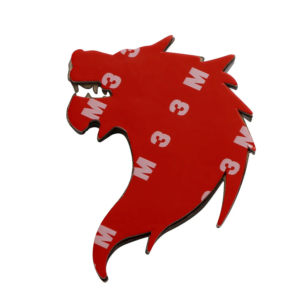 3D Wolf Head Metal Emblem Badge for Car Motorcycle - Silver/Gun/Bronze - image 4