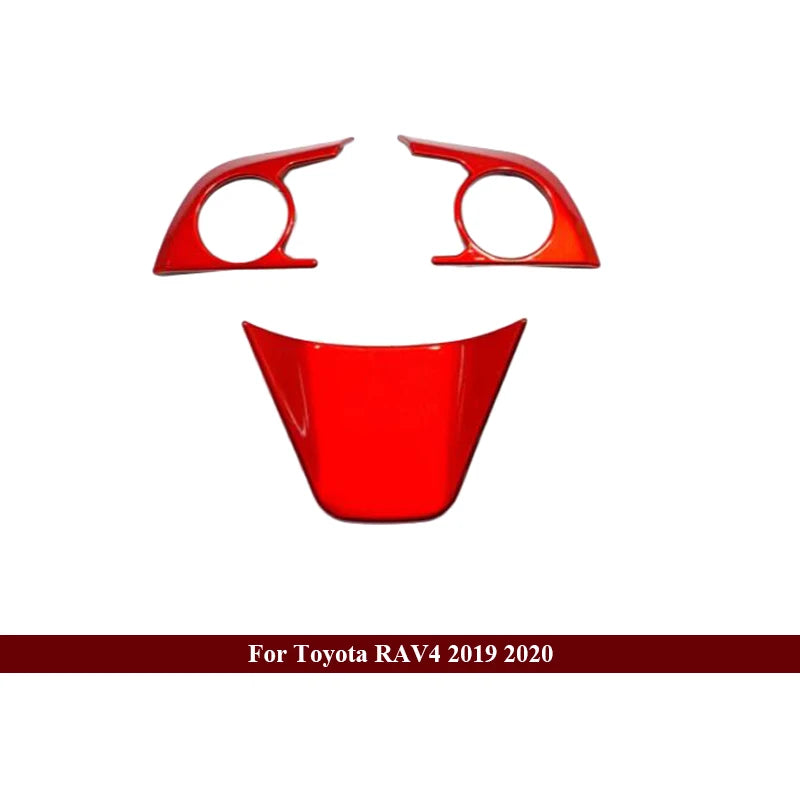 Red Chrome Interior Trim Kit for Toyota RAV4 2019-2020 - image 22