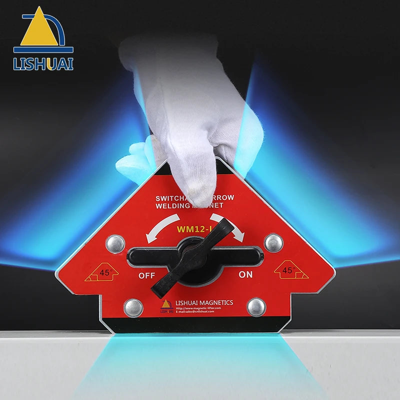 LISHUAI New On/Off Arrow Welding Magnet Holder/45/90/135 Strong Magnetic Clamp WM12
