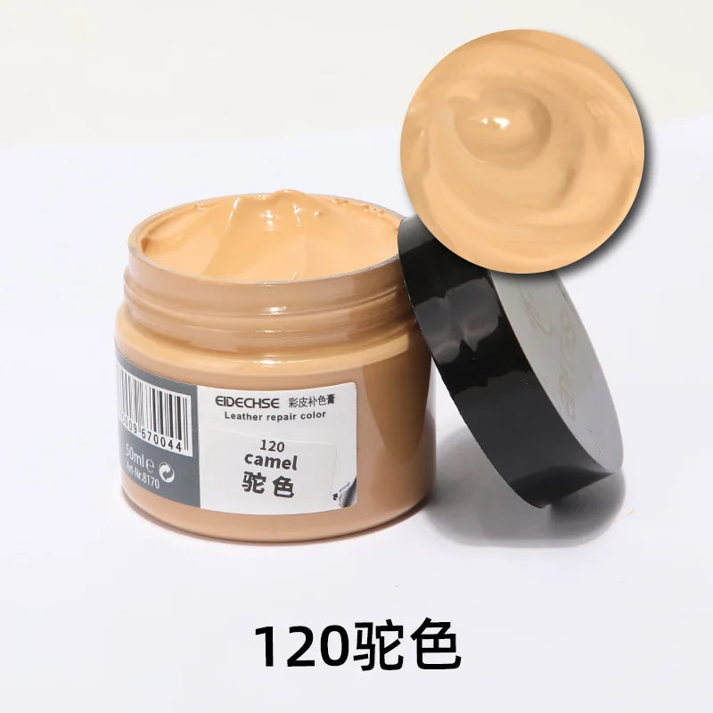 Leather Repair Kit, No-Heat Recoloring Balm for Car Seats & Shoes