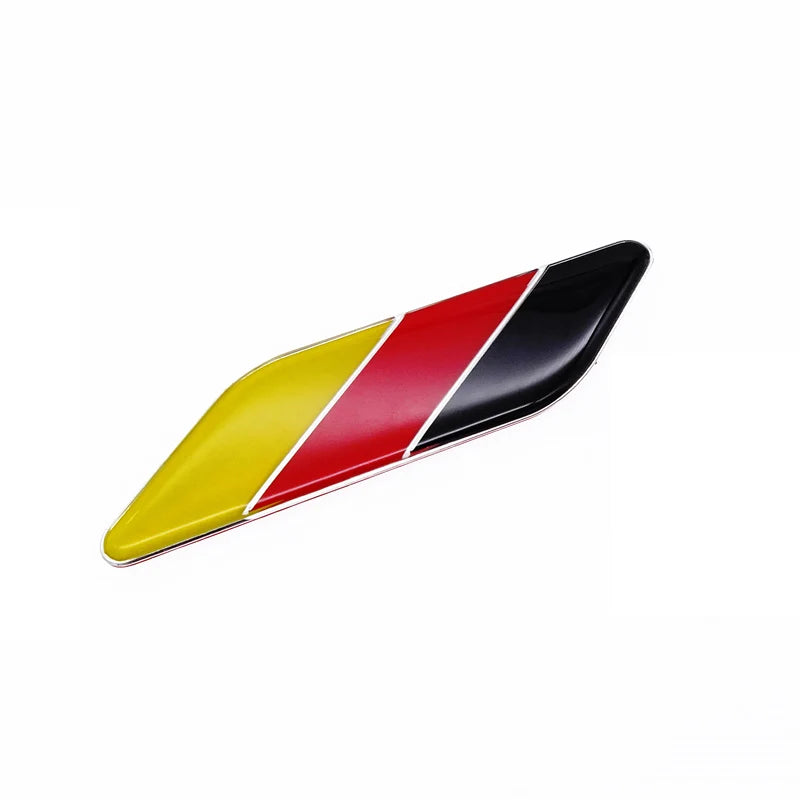 German Flag 3D Aluminum Grille Sticker, Universal Fit