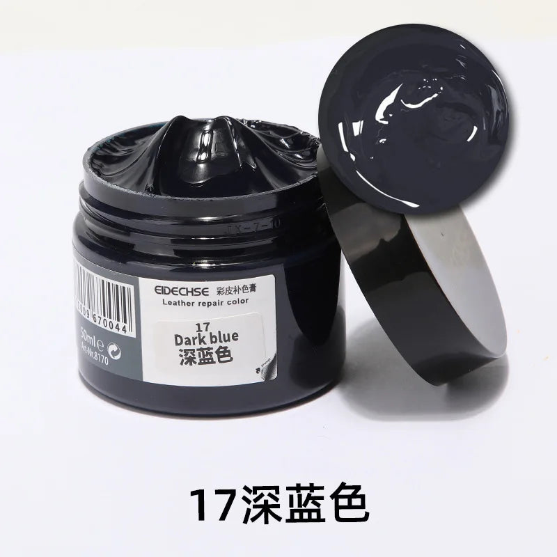 Leather Repair Kit, No-Heat Recoloring Balm for Car Seats & Shoes