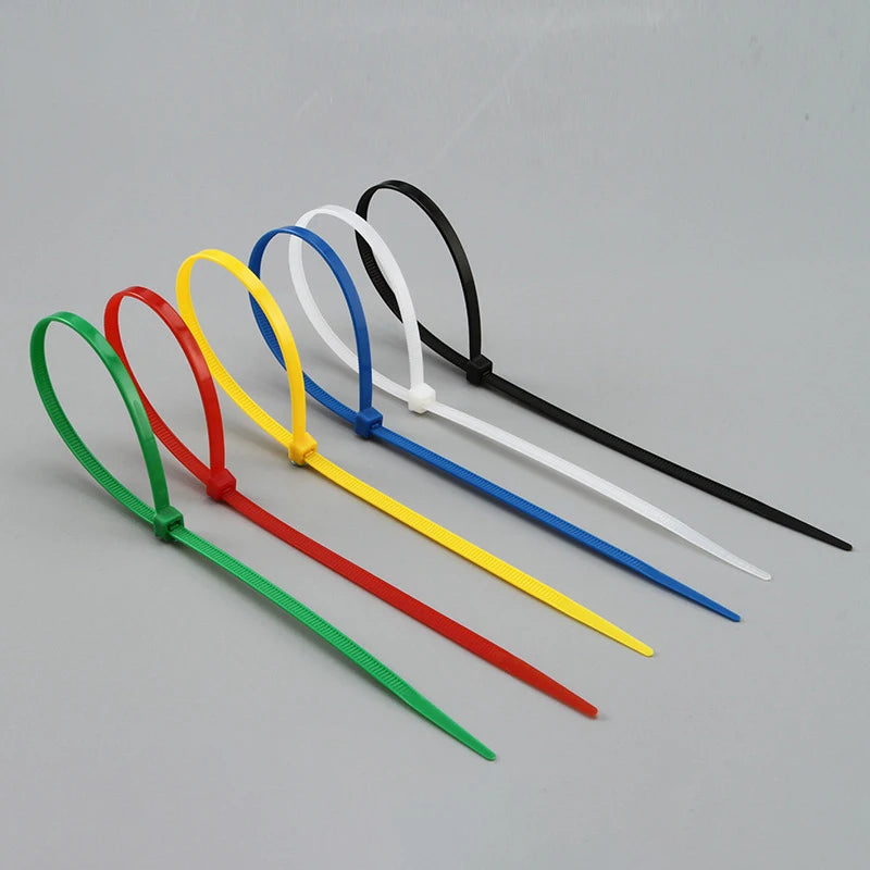 Colorful Cable Management Assorted Industrial Supply Fasteners Plastic Wire Zip Ties Organiser Nylon Electric Cable Tie