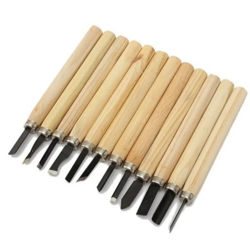 12-Piece Wood Carving Chisel Set – Professional Woodworking Tools - image 2