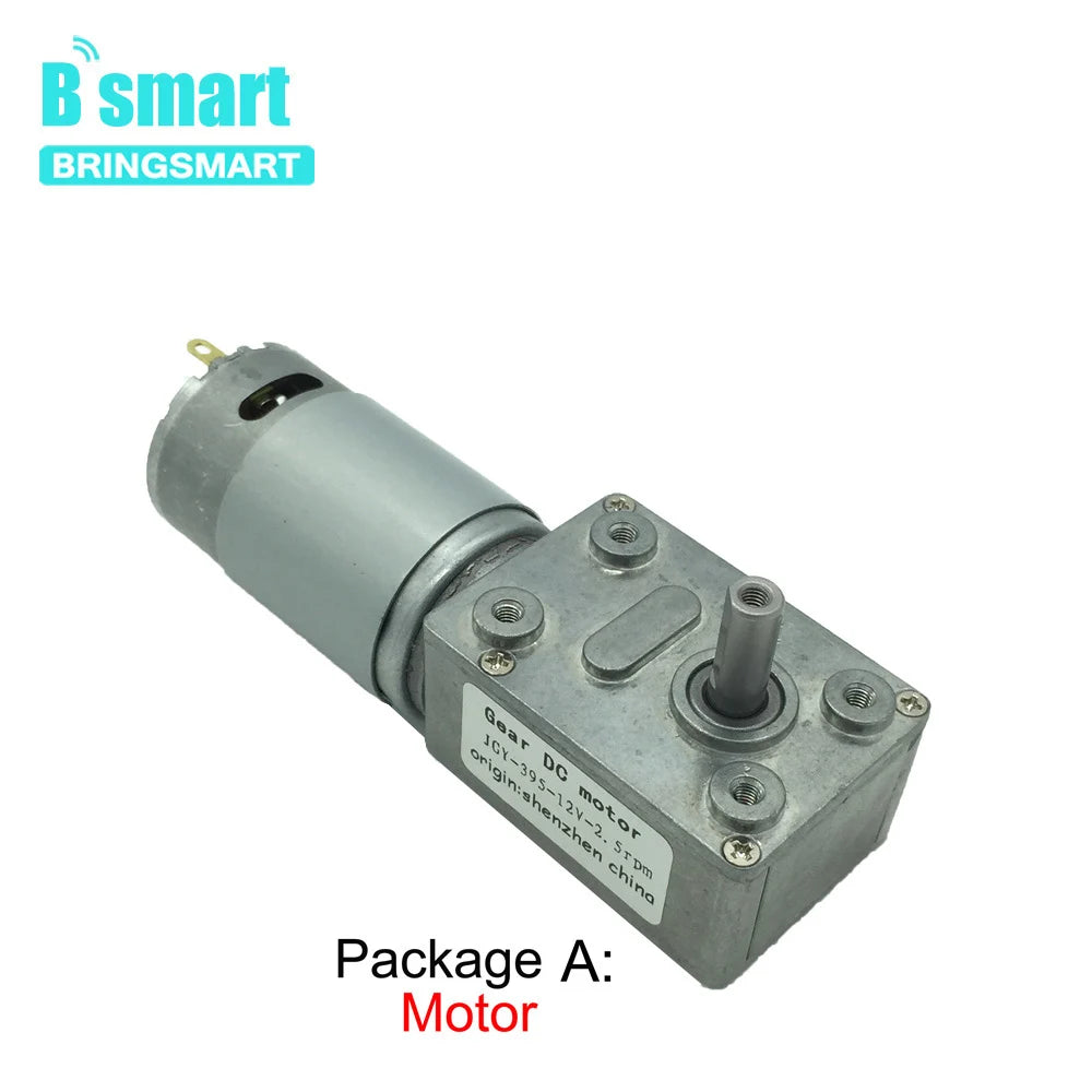 DC 12V/24V Worm Gear Reduction Motor, Self-Locking Gearbox
