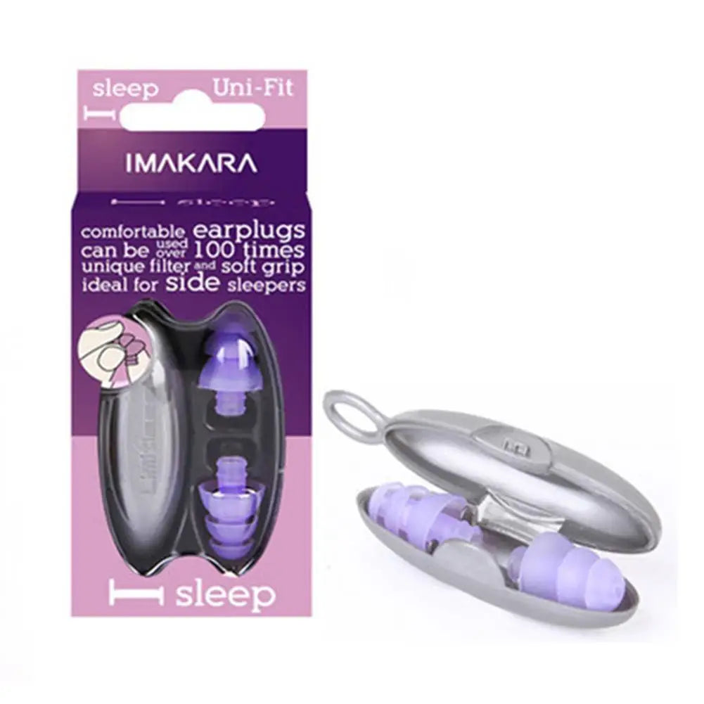 Silicone Noise-Reduction Earplugs with Carry Case