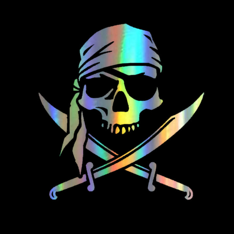 Skull Pirate Vinyl Car Decal, 5 Sizes