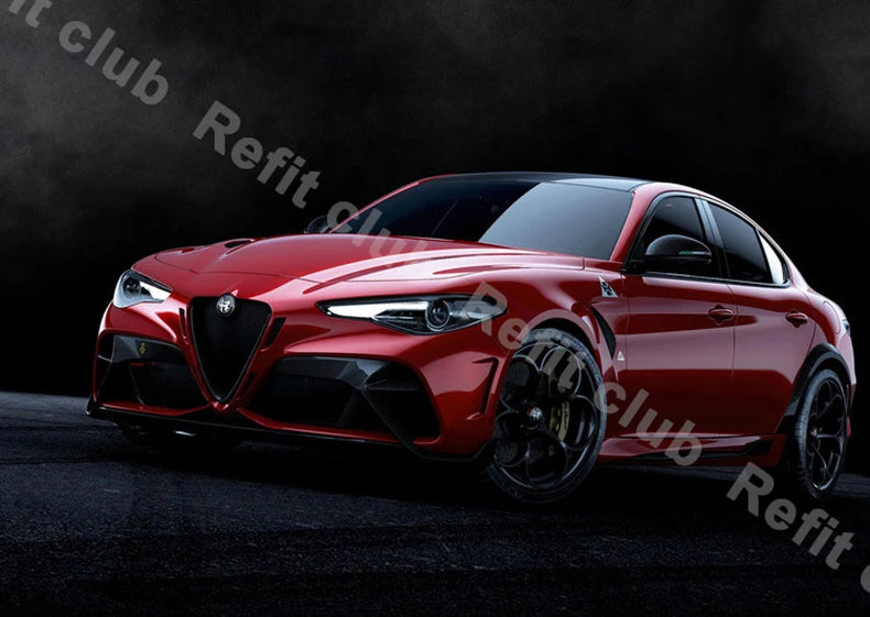 Racing-Style Rearview Mirror Sticker for Alfa Romeo Giulia and Stelvio