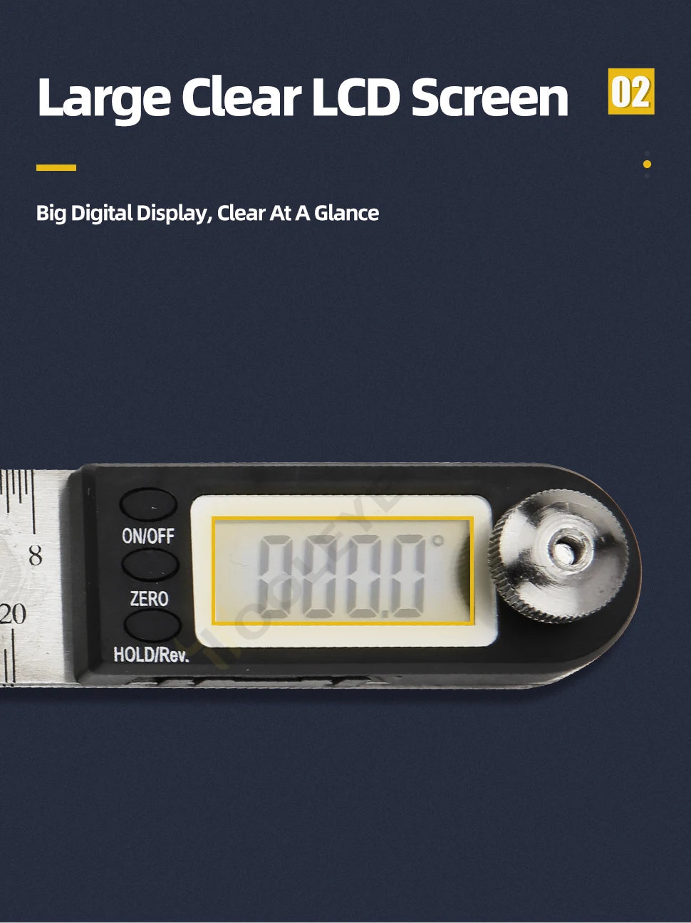 Digital Angle Gauge Protractor 0-360° LCD Display 200mm Measuring Tool - image 11
