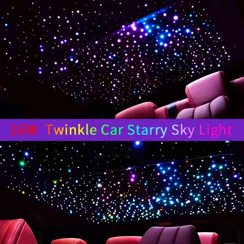 RGBW LED Starry Sky Car Ceiling Light with Fiber Optics - image 4