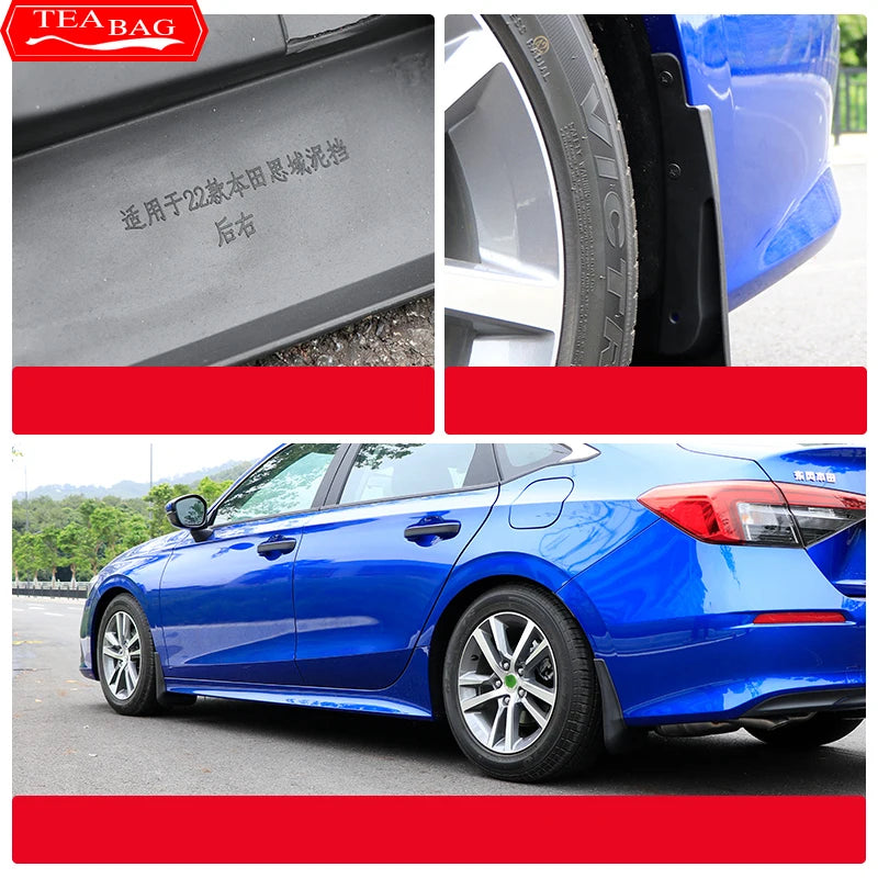 Car Mudguards Front Rear Mudflaps Mud Flap Splash Guard Fender Flares For Honda Civic 11th Gen 2021 2022 ALL NEW Accessories