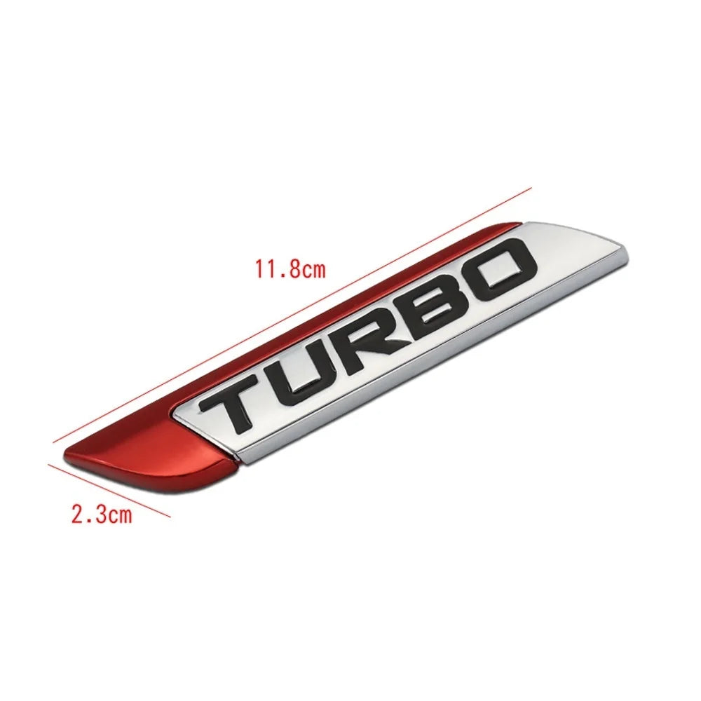 3D Metal Turbo Emblem Badge Decal for Car Body, DIY Styling - view 3