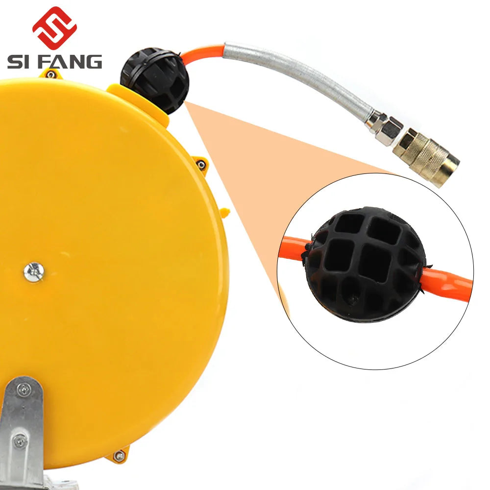 8M Automotive Air Hose Reel Pneumatic Hose PU Tube OD 8mm ID 5mm Retractable Reel Telescopic Pneumatic Drum High Quality