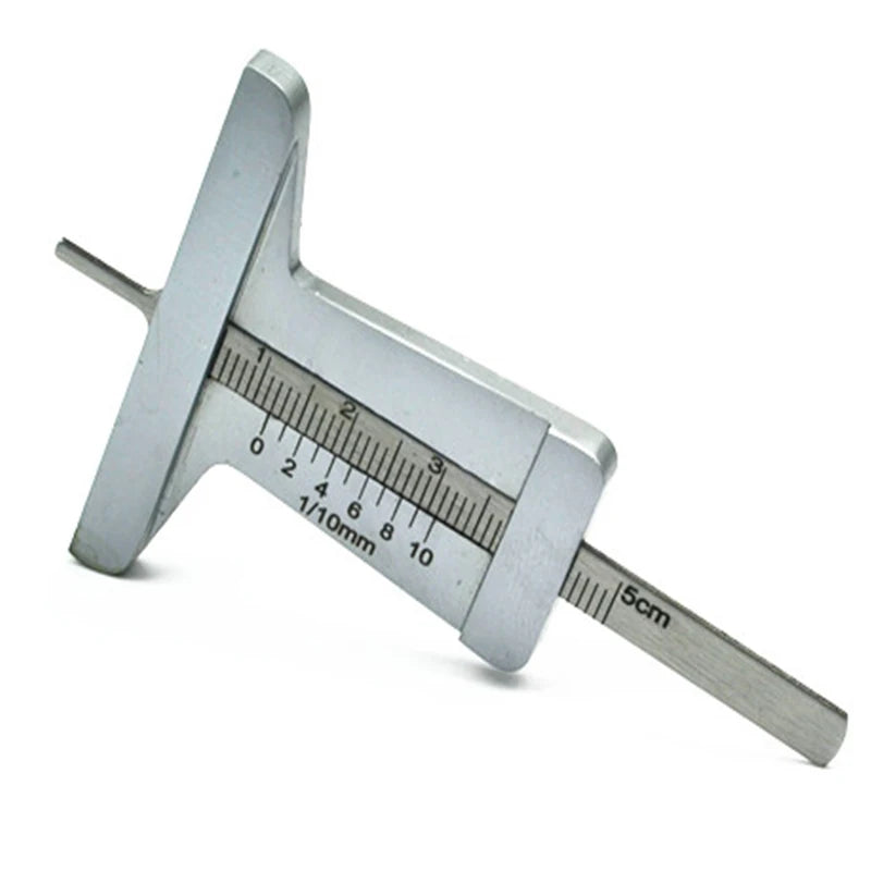 Stainless Steel Car Tyre Tire Tread Depth Gauge Meter Ruler Caliper Moto Truck Measures Tool