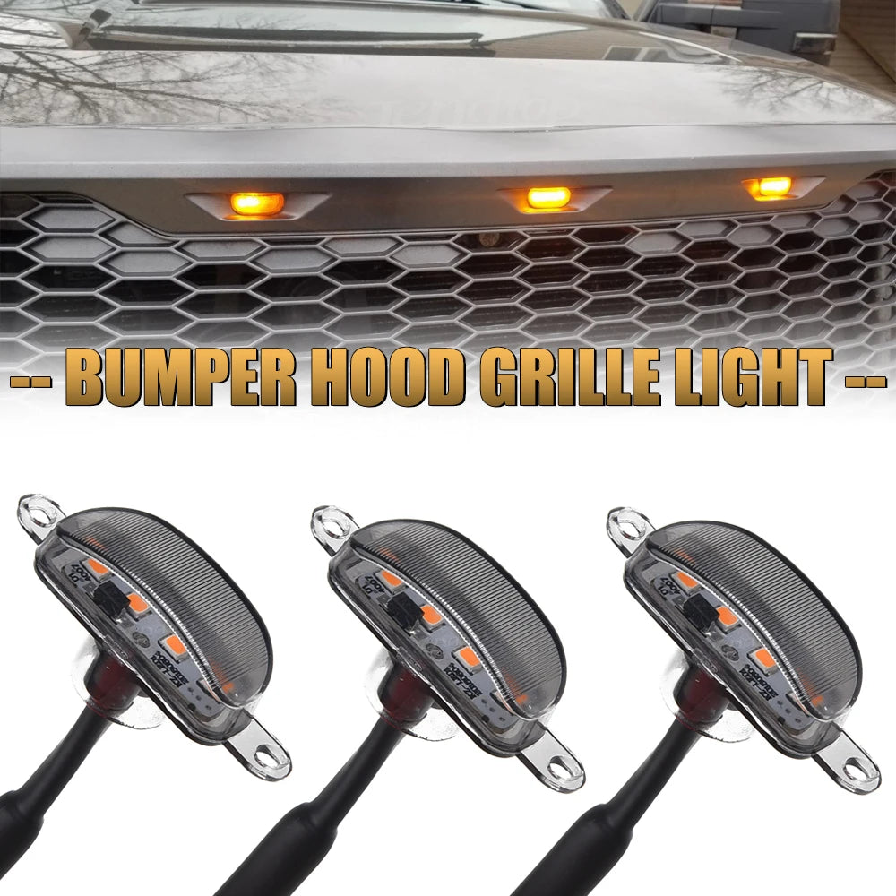 Waterproof LED Grille Marker Lights for Ford F-150 & RAM 1500