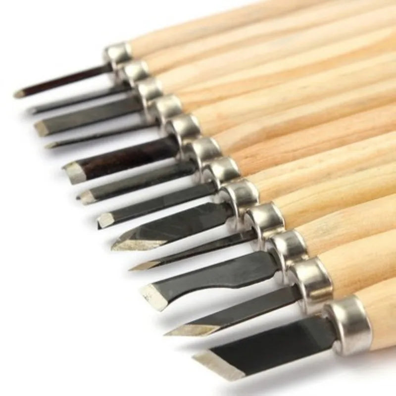 12-Piece Wood Carving Chisel Set – Professional Woodworking Tools