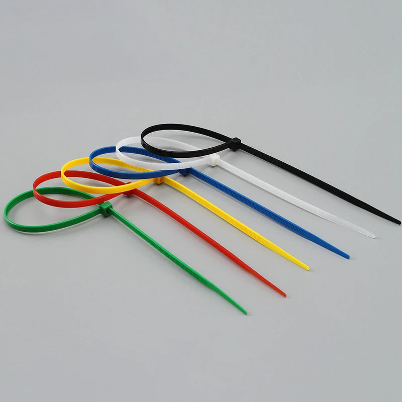 Colorful Cable Management Assorted Industrial Supply Fasteners Plastic Wire Zip Ties Organiser Nylon Electric Cable Tie