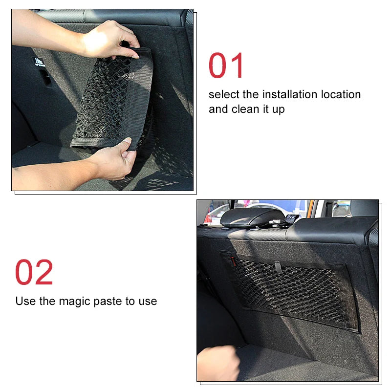 Elastic Mesh Cargo Net Pocket for Car Trunk and Seat Back