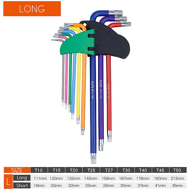 9-Piece Metric Hex Key Set – Anti-Slip Ball End