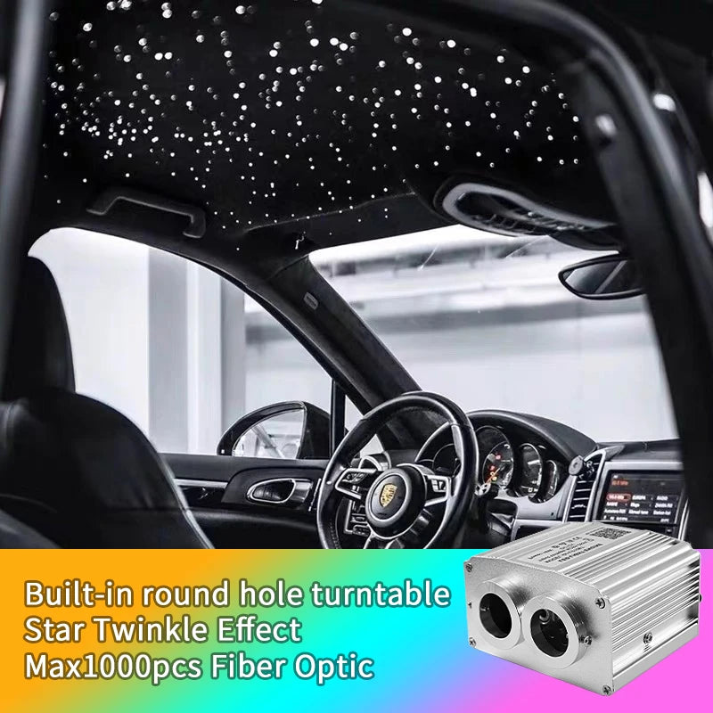 RGBW LED Starry Sky Car Ceiling Light with Fiber Optics - image 2