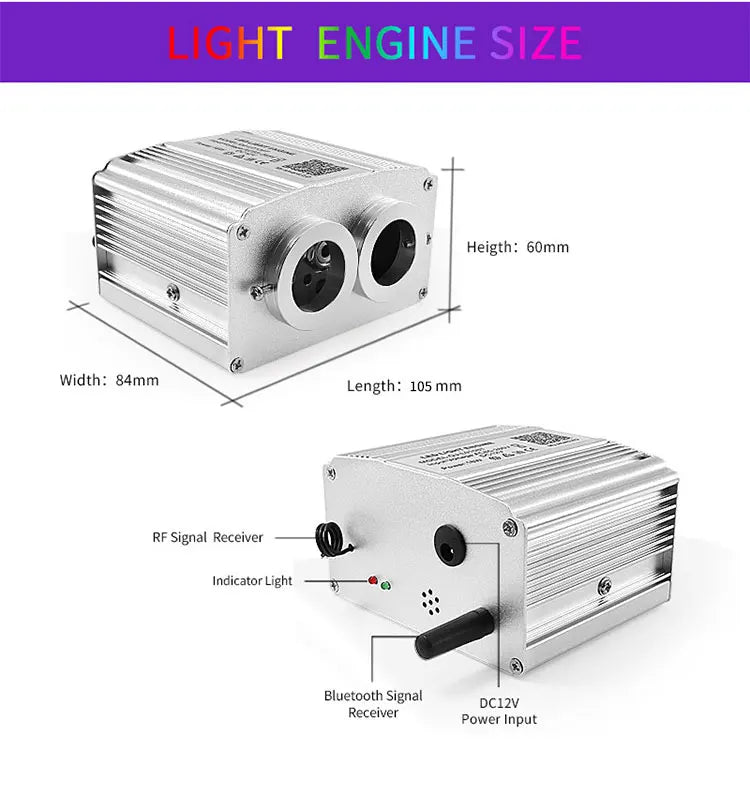 RGBW LED Starry Sky Car Ceiling Light with Fiber Optics - image 14
