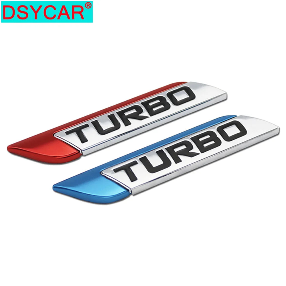 3D Metal Turbo Emblem Badge Decal for Car Body, DIY Styling