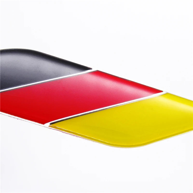 German Flag 3D Aluminum Grille Sticker, Universal Fit