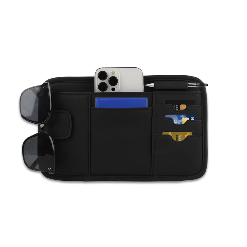 Car Sun Visor Organizer, Multi-Function Storage Holder for Sunglasses, Cards & Documents