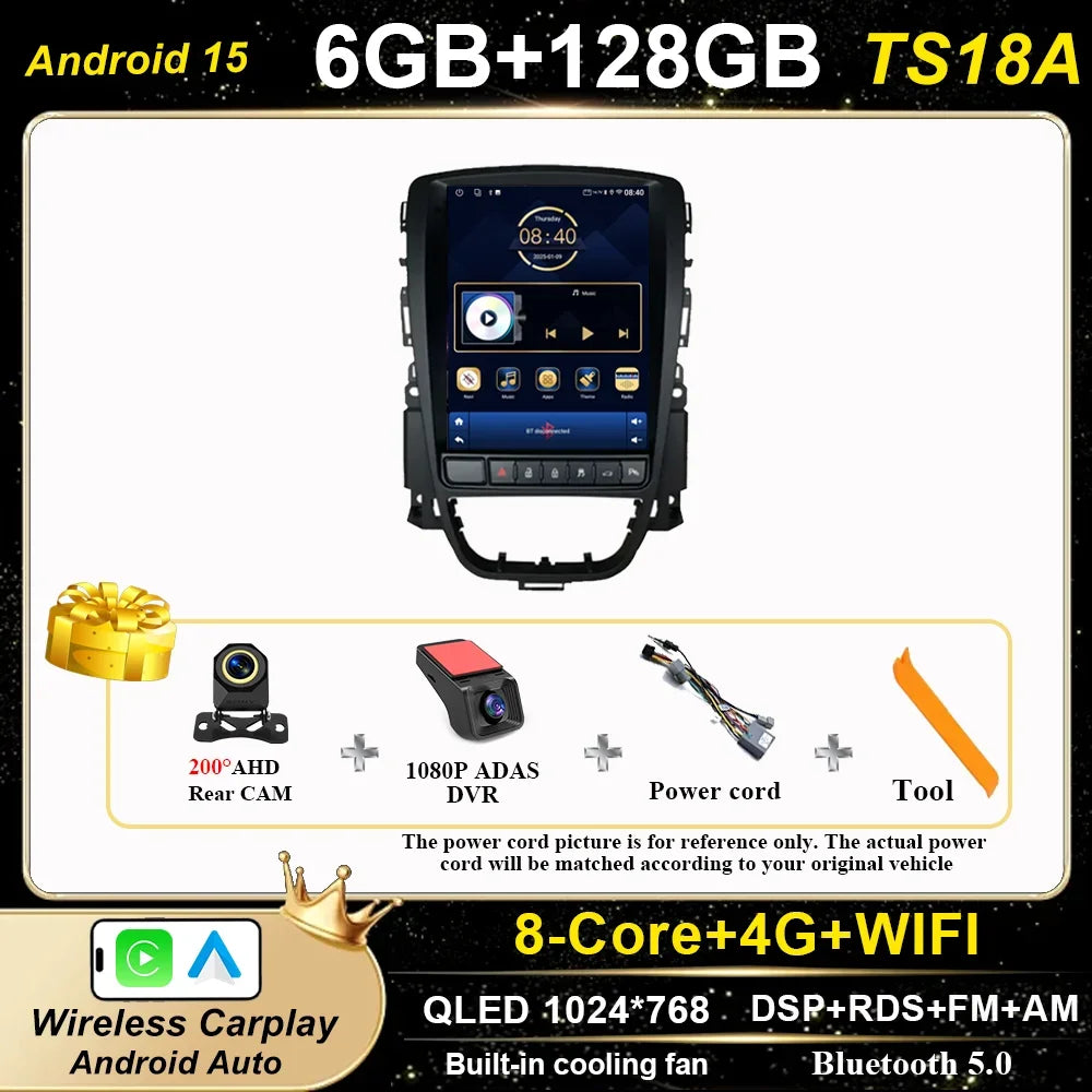 Android 15 Car Stereo GPS CarPlay for Opel Astra Vauxhall 2009-2015 - image 7