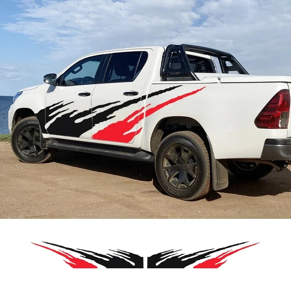 Side Body Splash Graphics Decals for Toyota Hilux Revo Vigo Pickup