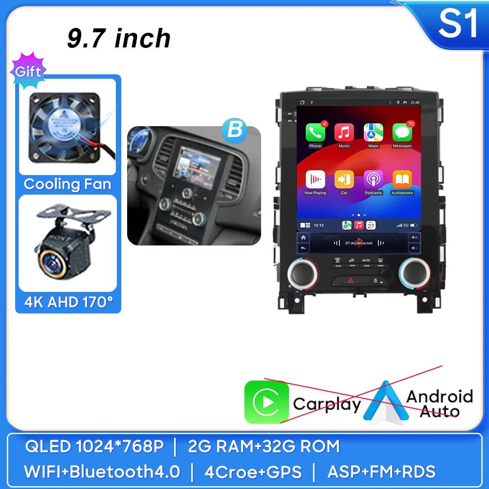 9.7" Android Auto Car Stereo for Renault Koleos Megane Talisman - image 13