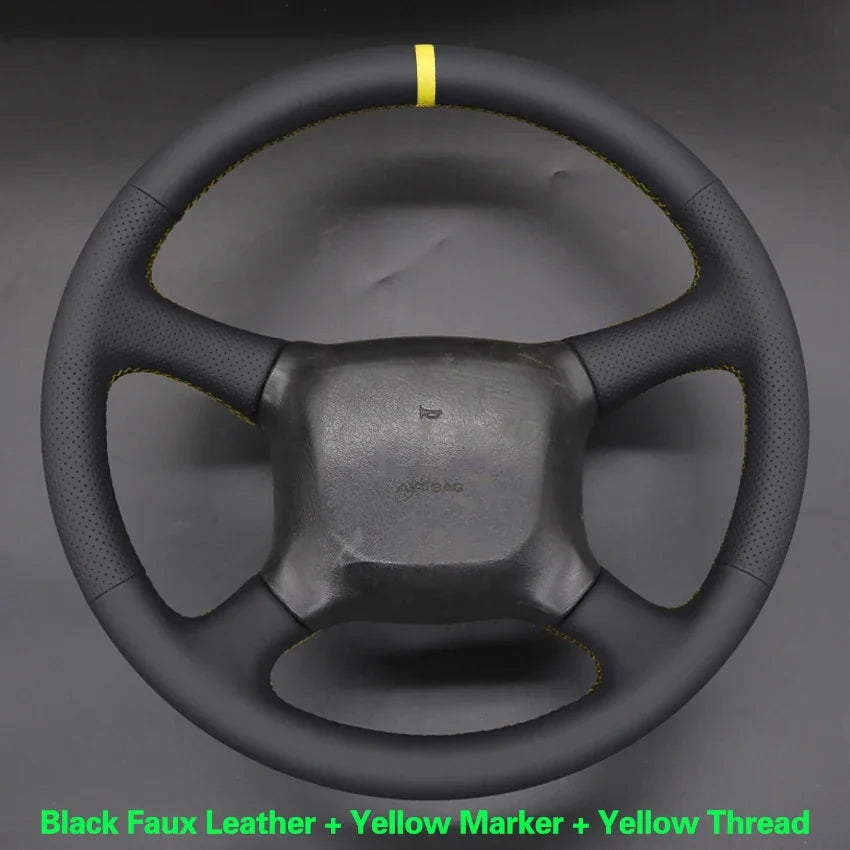 Black Faux Leather Steering Wheel Cover for Chevy/GMC Trucks & SUVs - image 13