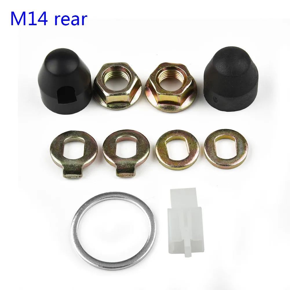 E-Bike Hub Motor Axle Lock Nut, Washer, Spacer & Cover Set M12/M14