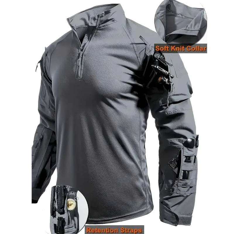 Men's Long-Sleeve Multi-Pocket Tactical Shirt - image 14