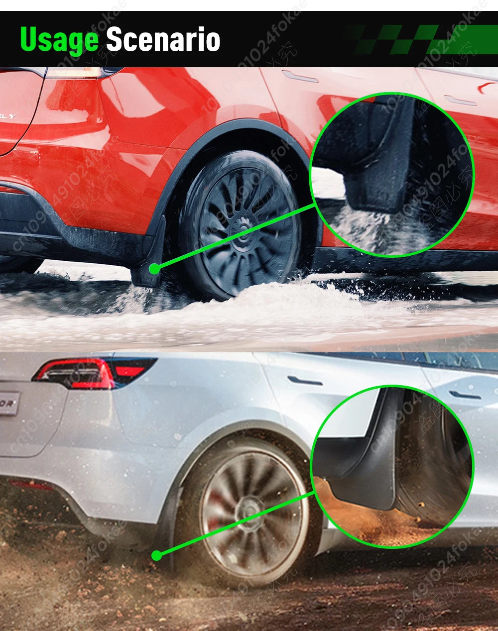 Ford F-150 Mud Flaps 2009-2020 - ABS Splash Guards (4-Piece) - image 11