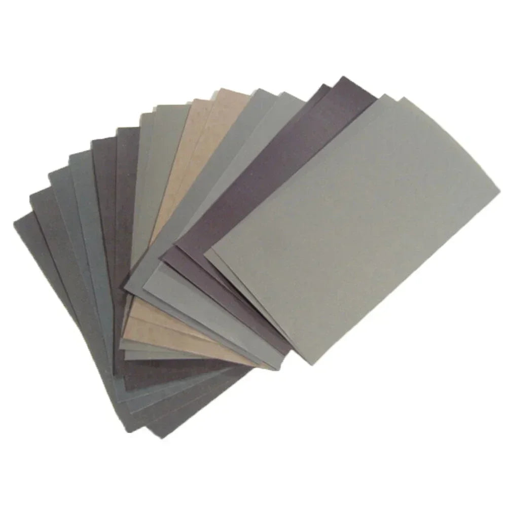 15-Piece Wet/Dry Sandpaper Set – 400 to 2500 Grit