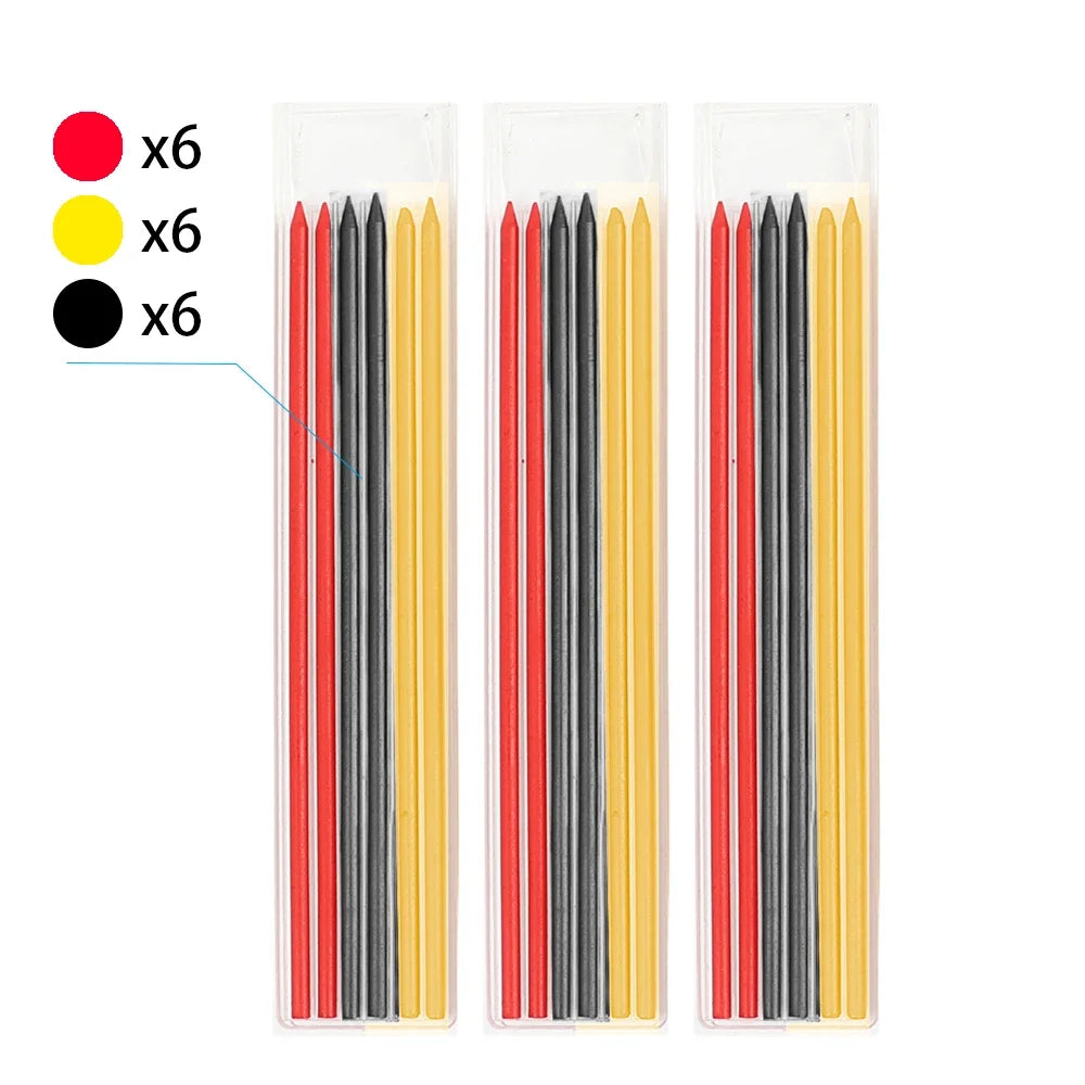 3-Color Carpenter Pencil Set with Sharpener & Refills - image 41