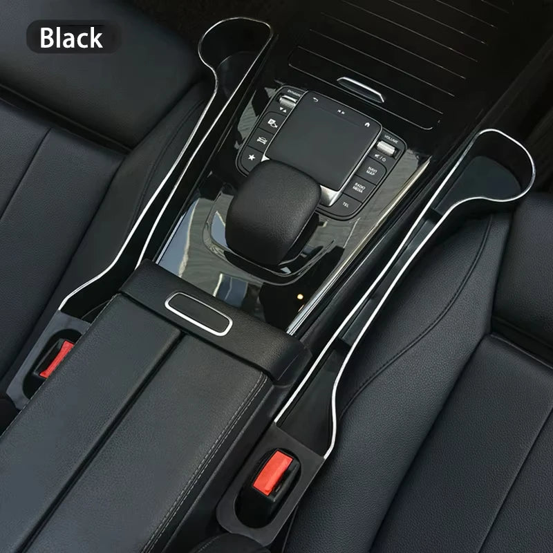 Car Seat Gap Filler Organizer- Upgrade Car Side Seat Gap Filler with Cup Holder and Phone Holder- Car Seat Gap Organizer 2 Pack