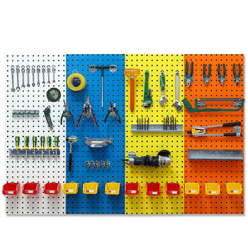Heavy Duty Steel Metal Pegboard Wall Organizer Garage Tool Storage Panel