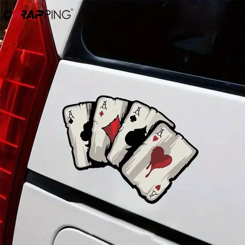 Poker Spade Motorcycle Decals for Fuel Tank and Motocross Bodywork - view 2