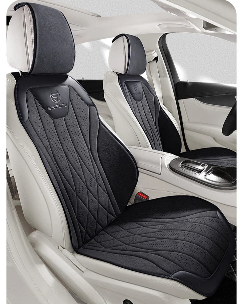 Perforated Suede-Finish Car Seat Covers, Single, Pair or Rear
