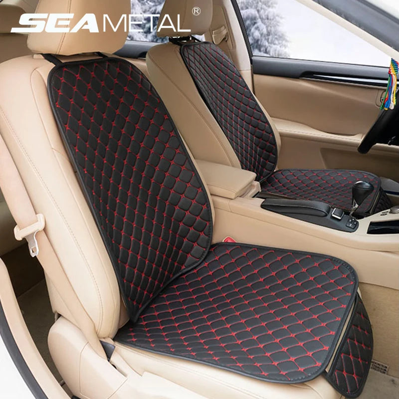 PU Leather Front or Rear Car Seat Cover with Contrast Line Trim