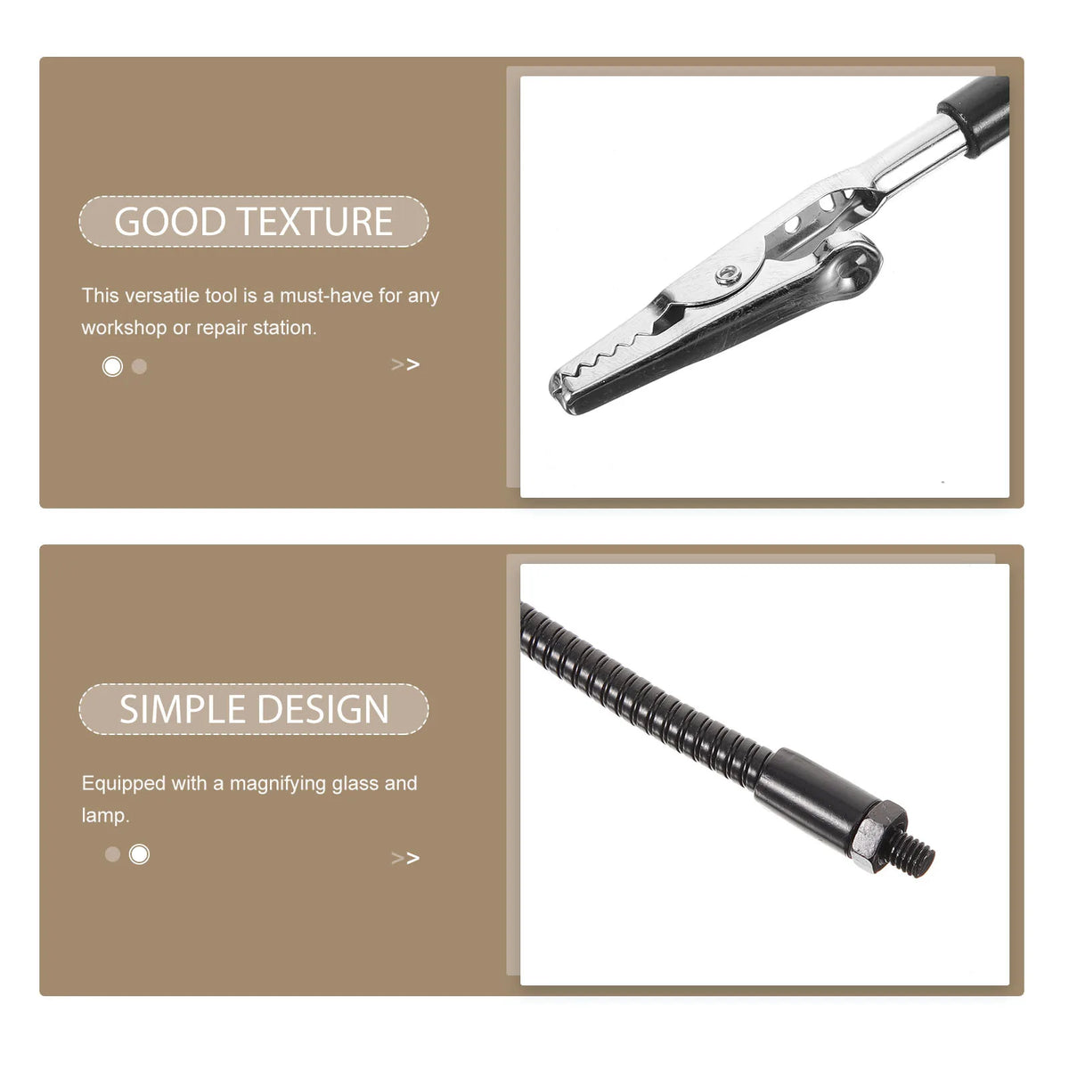 Flexible Gooseneck Alligator Soldering Clip Clamp for Workshop Workbench
