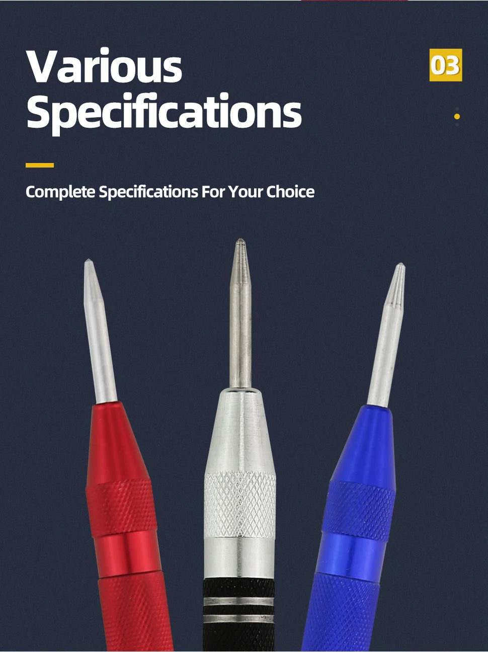 Tooleye Adjustable Spring Loaded Automatic Center Punch Tool - image 12