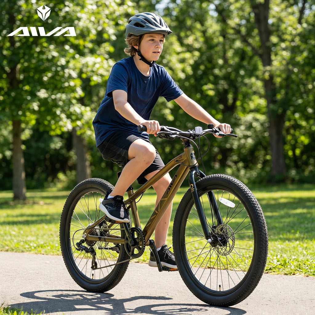 AIVA Exploper24 Hardtail Mountain Bike, 24-Inch 7-Speed