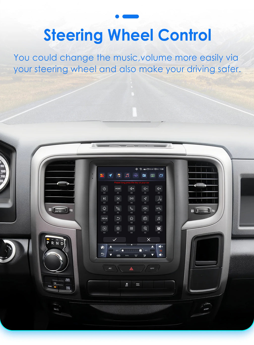 9.7" CarPlay Android Auto Head Unit for Dodge Ram 2013-2018 - image 4