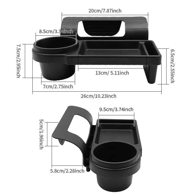 Car Organizer Box With Cup Holder Drink Holder Side Door Window Phone Slot Hanging Storage Rack For Vehicle Interior Accessories