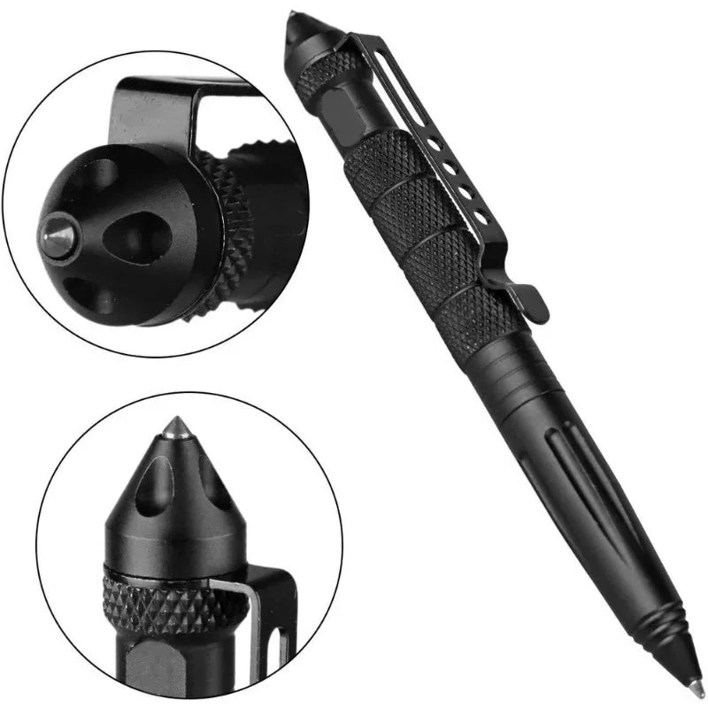 Military Tactical Pen with Glass Breaker, Aluminum Alloy
