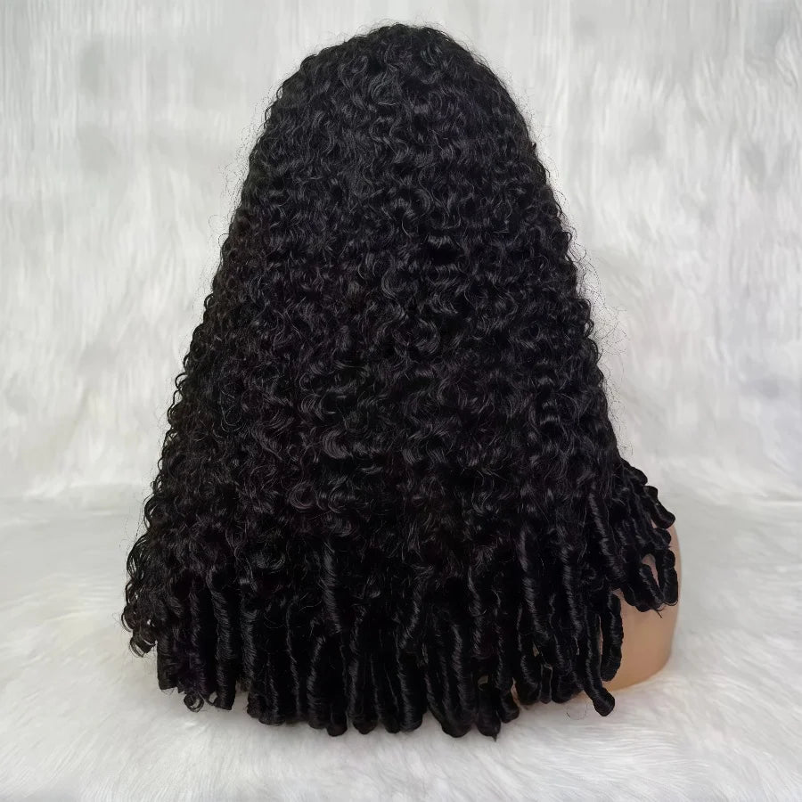 Burmese Curly Human Hair Wig, 13x4 Transparent Lace Front, Pre-Plucked